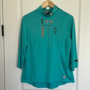 Jamie Sadock Women’s Golf Athletic Top Teal M